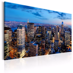 Planete Discount PD12181-120-80, New York, Bleu, Marron, Violet, Jaune, Panneaux MDF, 1200 mm, 20 mm, 800 mm