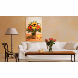 Tableau Fleurs Autumnal Flowers - PD11295-80-120