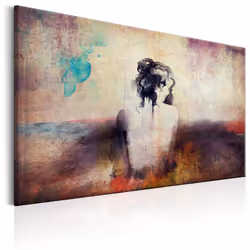 Planete Discount PD11905-120-80, Femme, Beige, Bleu, Marron, Violet, Panneaux MDF, 1200 mm, 20 mm, 800 mm