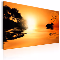 Planete Discount PD10093-120-80, Levers et couchers de soleil, Noir, Orange, Panneaux MDF, 1200 mm, 20 mm, 800 mm