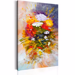 Planete Discount PD11297-80-120, Bouquets de fleurs, Multicolore, Panneaux MDF, 800 mm, 20 mm, 1200 mm