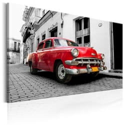 Tableau Vintage Cuban Classic Car (Red) - PD12431-120-80