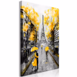 Planete Discount PD12188-80-120, Paris, Noir, Blanc, Jaune, Panneaux MDF, 800 mm, 20 mm, 1200 mm