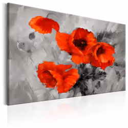 Planete Discount PD11301-120-80, Coquelicots, Gris, Rouge, Panneaux MDF, 1200 mm, 20 mm, 800 mm