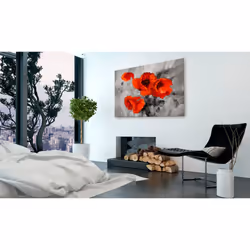 Tableau Fleurs Steel Poppies - PD11301-120-80