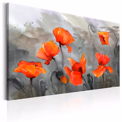 Planete Discount PD11302-120-80, Coquelicots, Gris, Violet, Rouge, Panneaux MDF, 1200 mm, 20 mm, 800 mm