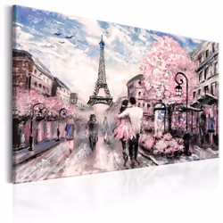 Planete Discount PD12190-120-80, Paris, Noir, Bleu, Rose, Blanc, Panneaux MDF, 1200 mm, 20 mm, 800 mm
