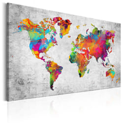 Tableau Cartes du monde Colours of Modernity - PD11728-120-80