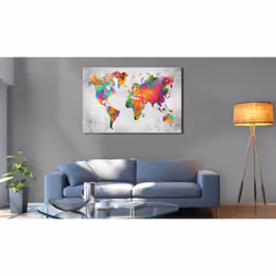 Tableau Cartes du monde Colours of Modernity - PD11728-120-80