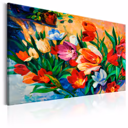 Planete Discount PD11306-120-80, Tulipes, Multicolore, Panneaux MDF, 1200 mm, 20 mm, 800 mm