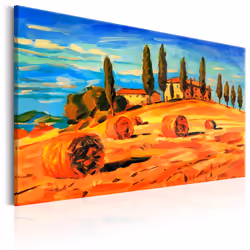 Planete Discount PD10099-120-80, Toscane, Bleu, Vert, Orange, Jaune, Panneaux MDF, 1200 mm, 20 mm, 800 mm