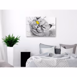 Tableau Happy Look 1 Pièce Wide Yellow - PD8382-120-80
