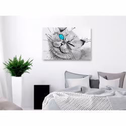 Tableau Happy Look 1 Pièce Wide Blue - PD8384-120-80