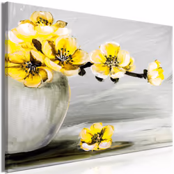 Planete Discount PD11315-120-80, Bouquets de fleurs, Gris, Jaune, Panneaux MDF, 1200 mm, 20 mm, 800 mm