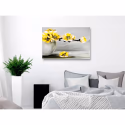 Tableau Fleurs Lightness of Light (1 Part) Wide Yellow - PD11315-120-80
