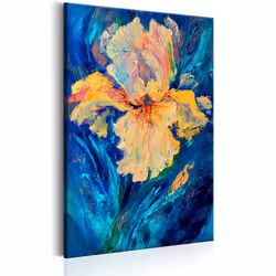 Planete Discount PD11318-80-120, Fleurs variées, Bleu, Jaune, Panneaux MDF, 800 mm, 20 mm, 1200 mm