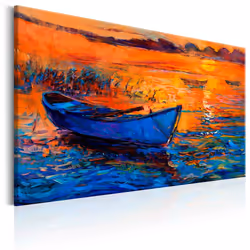 Planete Discount PD10108-120-80, Levers et couchers de soleil, Bleu, Orange, Panneaux MDF, 1200 mm, 20 mm, 800 mm