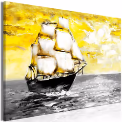Planete Discount PD10109-120-80, Paysage marin, Gris, Jaune, Panneaux MDF, 1200 mm, 20 mm, 800 mm