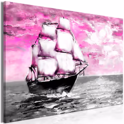 Planete Discount PD10110-90-60, Paysage marin, Gris, Rose, Panneaux MDF, 900 mm, 20 mm, 600 mm