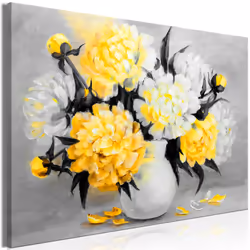 Planete Discount PD11322-120-80, Bouquets de fleurs, Gris, Jaune, Panneaux MDF, 1200 mm, 20 mm, 800 mm