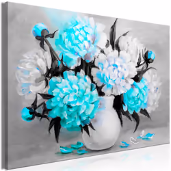 Planete Discount PD11324-120-80, Bouquets de fleurs, Bleu, Gris, Panneaux MDF, 1200 mm, 20 mm, 800 mm