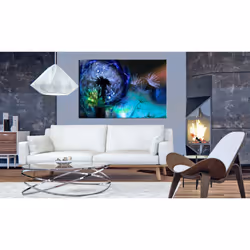 Tableau Fleurs Dandelions: Blue Glow - PD11325-120-80