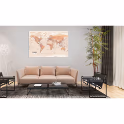Tableau Cartes du monde World Map: Orange World - PD11731-120-80
