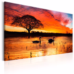 Planete Discount PD10117-120-80, Levers et couchers de soleil, Noir, Orange, Rouge, Panneaux MDF, 1200 mm, 20 mm, 800 mm