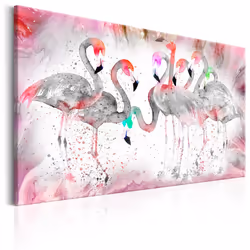 Planete Discount PD8386-120-80, Oiseaux, Vert, Gris, Rose, Blanc, Panneaux MDF, 1200 mm, 20 mm, 800 mm