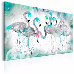 Planete Discount PD8387-120-80, Oiseaux, Gris, Turquoise, Blanc, Panneaux MDF, 1200 mm, 20 mm, 800 mm