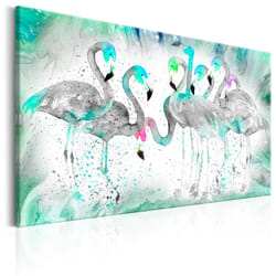 Tableau Turquoise Flamingoes - PD8387-120-80