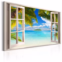 Planete Discount PD10120-120-80, Paysage marin, Bleu, Vert, Blanc, Jaune, Panneaux MDF, 1200 mm, 20 mm, 800 mm