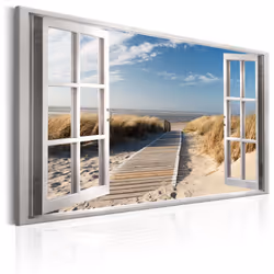 Planete Discount PD10121-120-80, Paysage marin, Beige, Bleu, Vert, Blanc, Panneaux MDF, 1200 mm, 20 mm, 800 mm