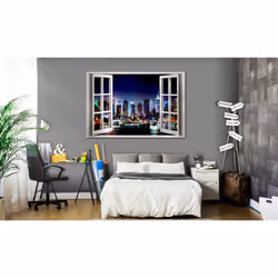 Tableau Villes Window: View of New York - PD12196-120-80