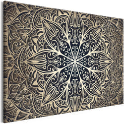 Tableau Zen Oriental Flowers (1 Part) Narrow Brown - PD12613-120-80