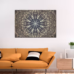 Tableau Zen Oriental Flowers (1 Part) Narrow Brown - PD12613-120-80
