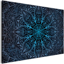 Tableau Zen Oriental Flowers (1 Part) Narrow Blue - PD12615-120-80
