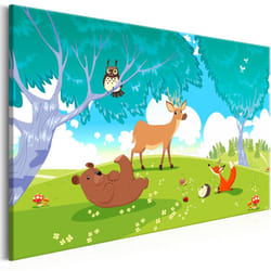 Tableau Pour enfants Friendly Animals (1 Part) Wide - PD11984-120-80