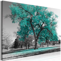 Tableau Autumn in the Park (1 Part) Wide Turquoise - PD10126-120-80