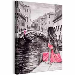 Planete Discount PD12204-80-120, Venise, Noir, Rose, Blanc, Panneaux MDF, 800 mm, 20 mm, 1200 mm