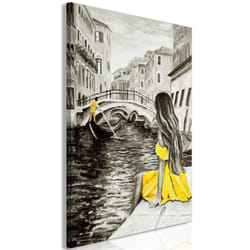 Tableau Villes Far Dreams (1 Part) Vertical Yellow - PD12205-80-120