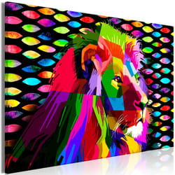 Tableau Rainbow Lion 1 Pièce Wide - PD8415-120-80