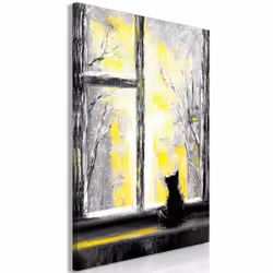 Planete Discount PD8418-80-120, Chats, Gris, Jaune, Panneaux MDF, 800 mm, 20 mm, 1200 mm