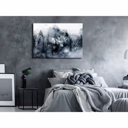Tableau Mountain Predator 1 Pièce Wide Black and White - PD8421-120-80