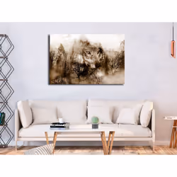 Tableau Mountain Predator 1 Pièce Wide Brown - PD8422-120-80