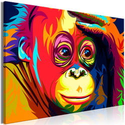 Tableau Colourful Orangutan 1 Pièce Wide - PD8424-120-80