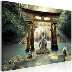 Tableau Zen Buddha Smile (1 Part) Wide - PD12622-120-80