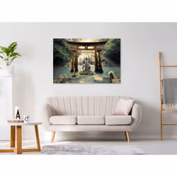 Tableau Zen Buddha Smile (1 Part) Wide - PD12622-120-80
