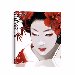 Planete Discount PD11910-80-80, Femme, Noir, Rouge, Blanc, Panneaux MDF, 800 mm, 20 mm, 800 mm