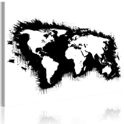 Tableau Cartes du monde Carte monochromatique du monde - PD11742-120-80
